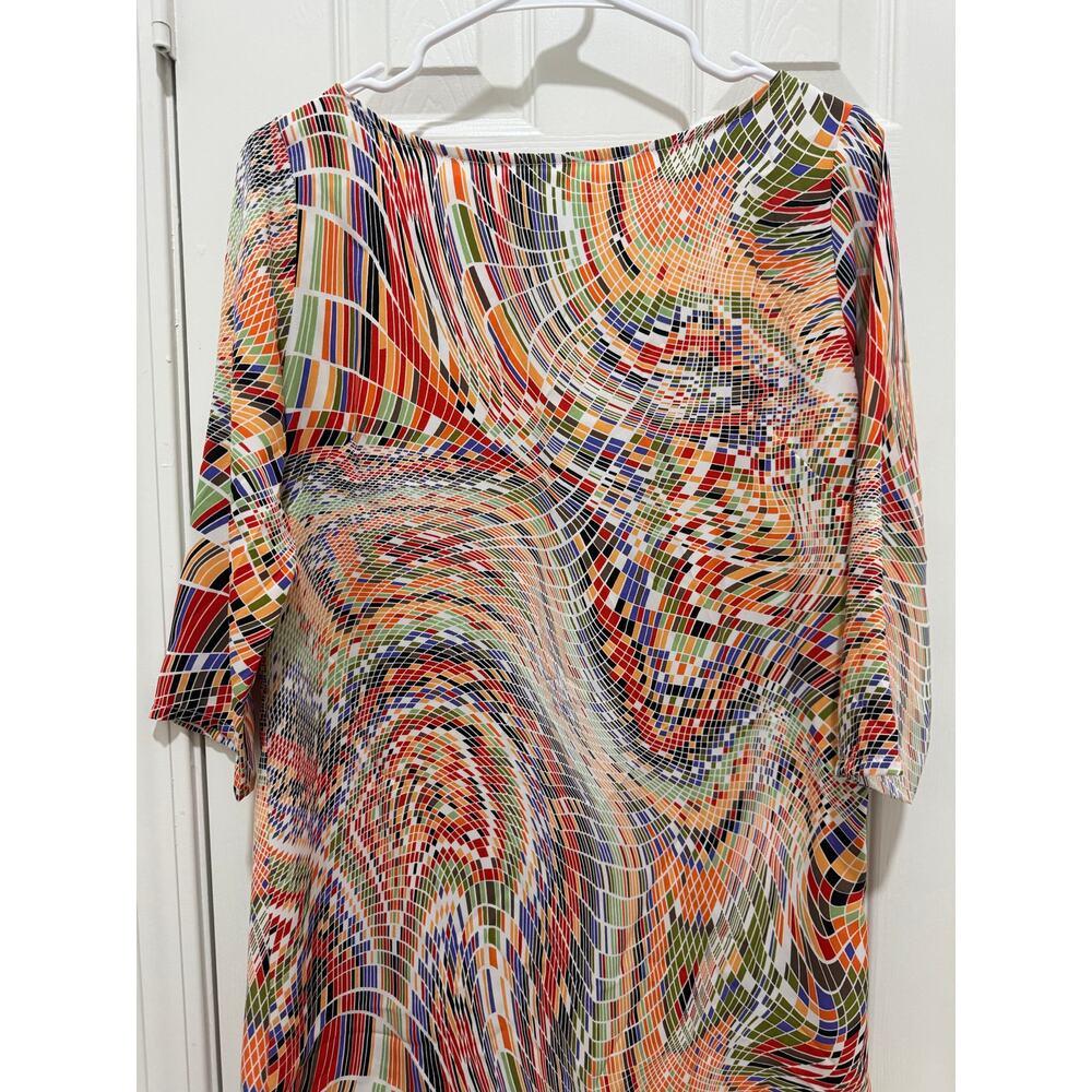 NWT Fresh Tart Keyhole Retro Multicolor Tunic Dress Women's Small / Medium - Picture 5 of 10